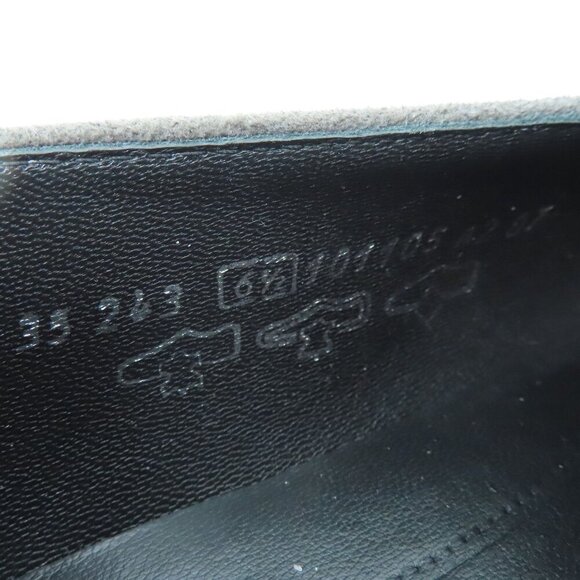 Gabor Womens 6.5 Gray Suede Leather Black Pyramid Stud Chunky Lug Sole Loafers - Picture 8 of 11